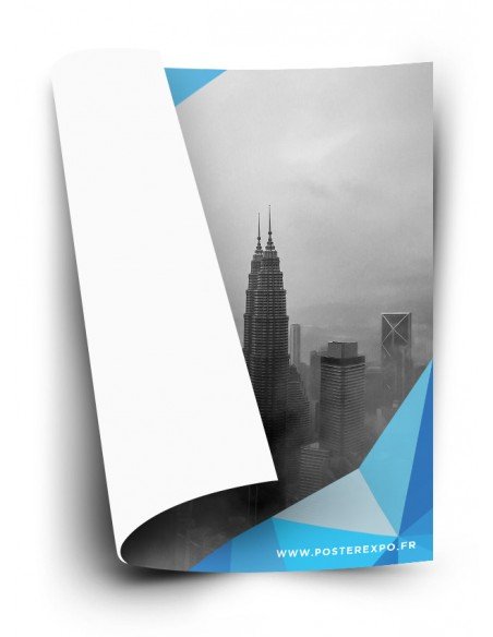 Photo d'une affiche papier couché 130gr